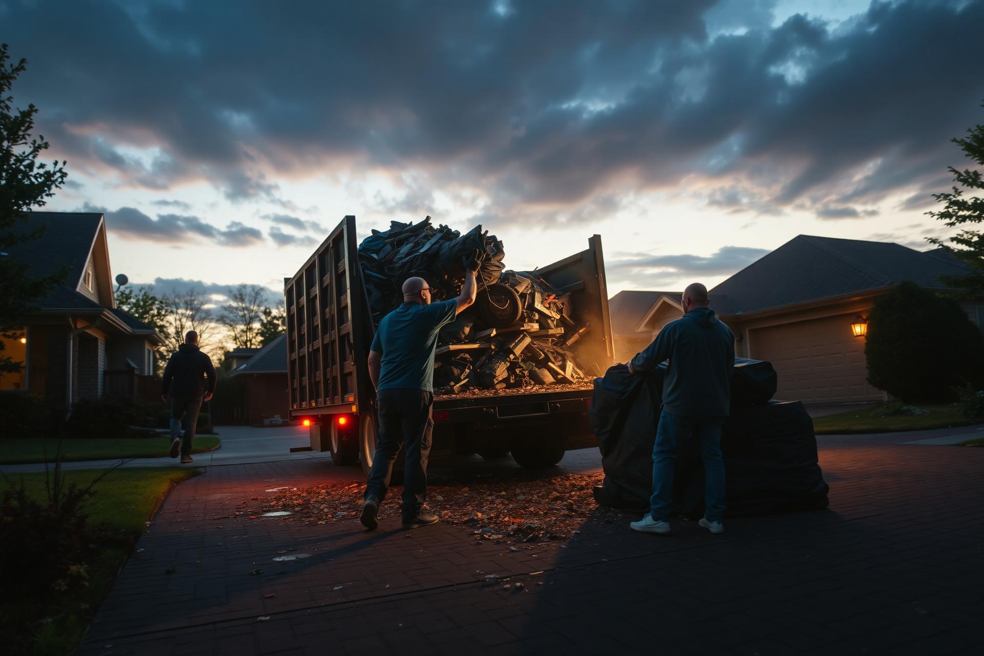 Rocket Removal crew loading a truck